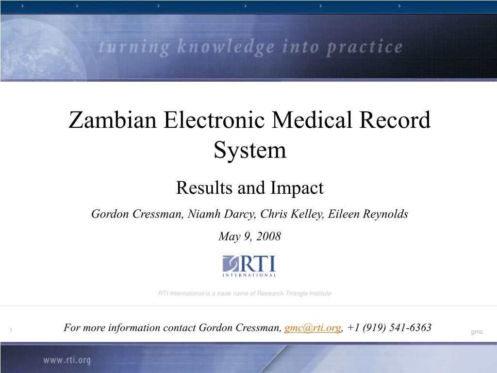 zambian electronic medical record system results