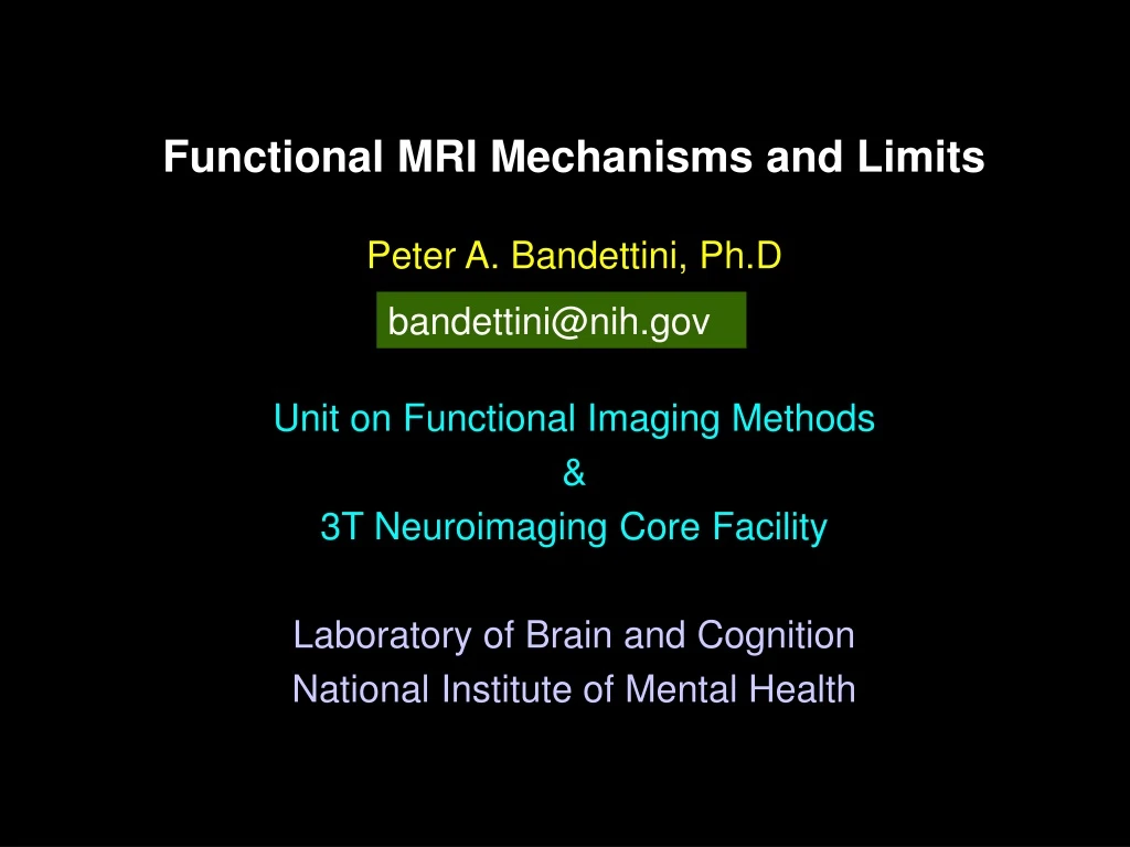 functional mri mechanisms and limits