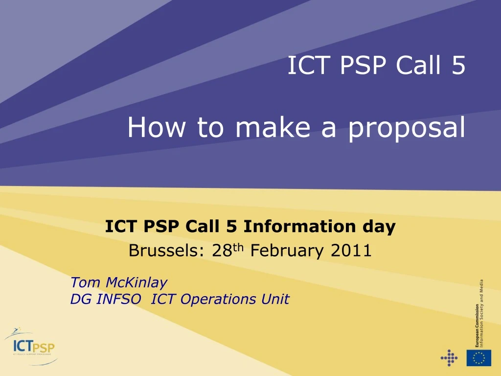 ict psp call 5 how to make a proposal