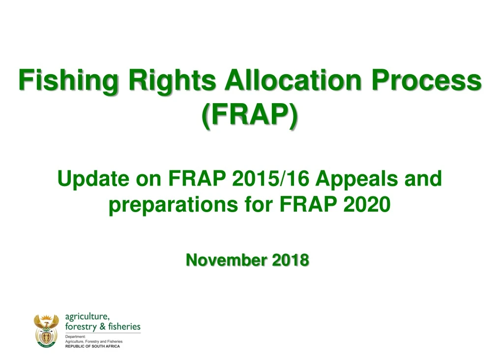 fishing rights allocation process frap update