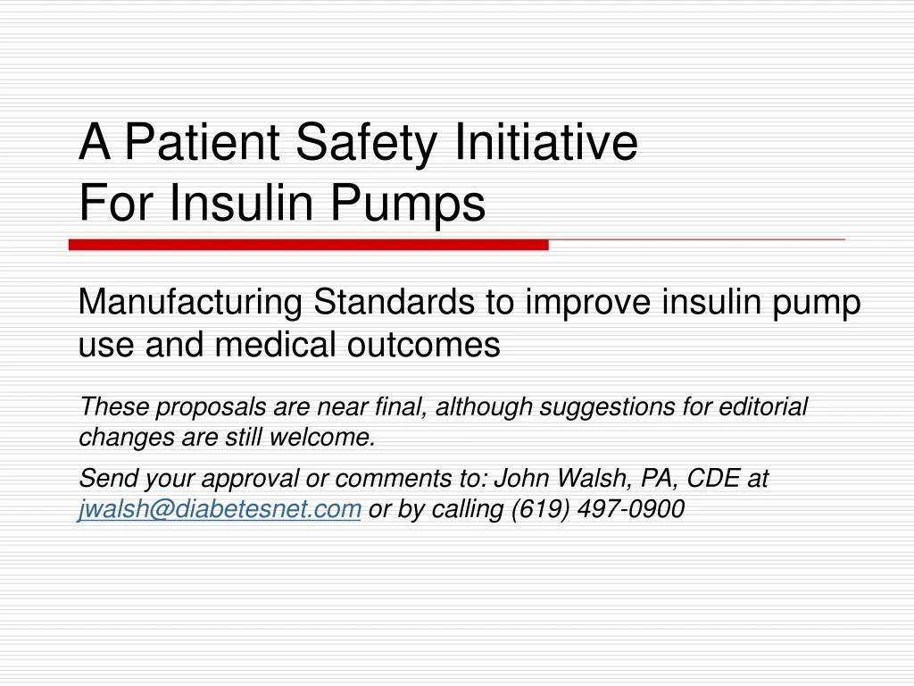 Insulin pump safety