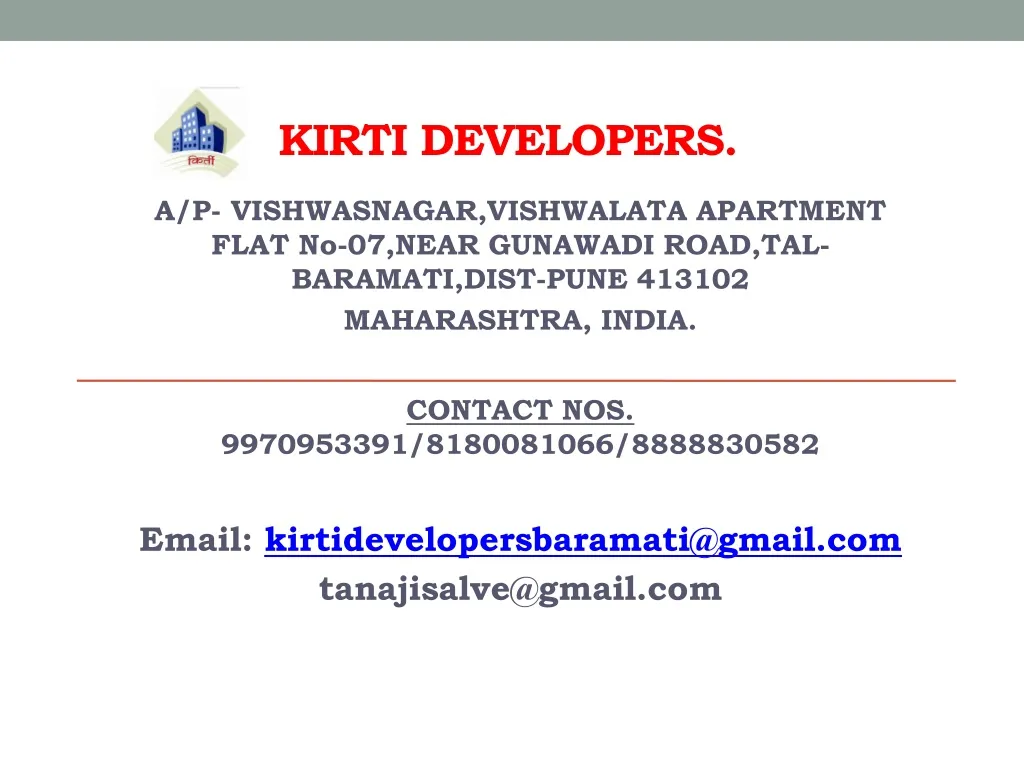 kirti developers