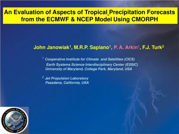 An Evaluation of Aspects of Tropical Precipitation Forecasts