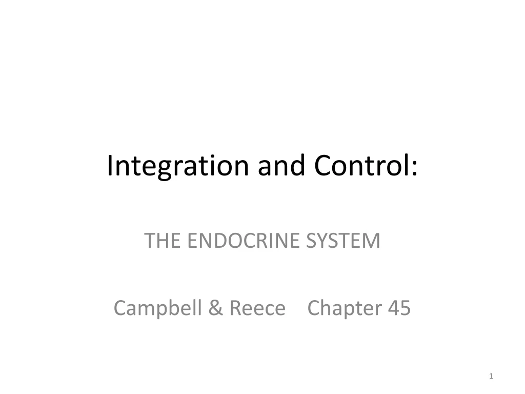 integration and control