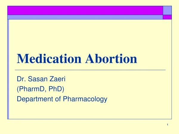 Medication Abortion