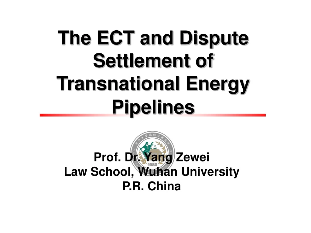 the ect and dispute settlement of transnational energy pipelines