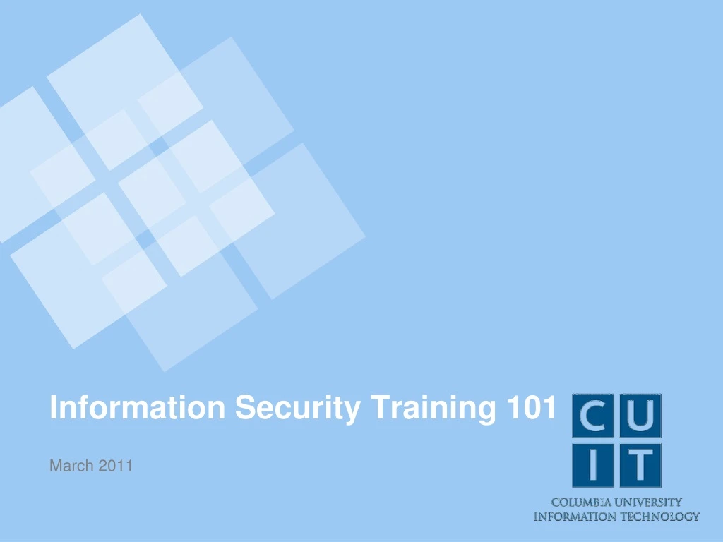 information security training 101