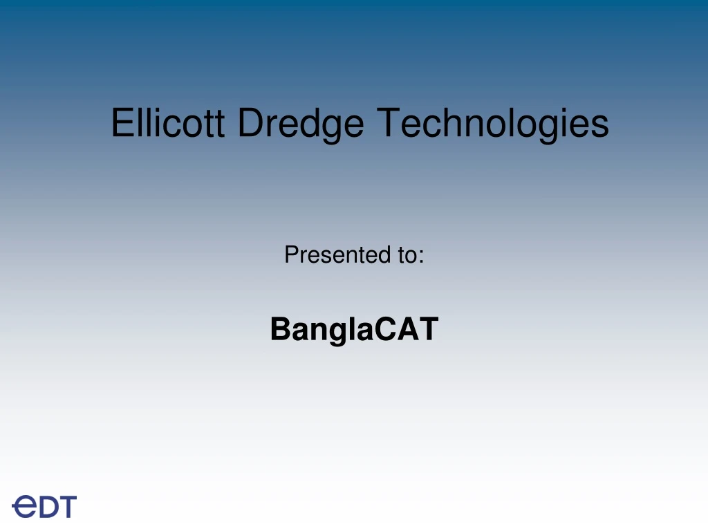 ellicott dredge technologies