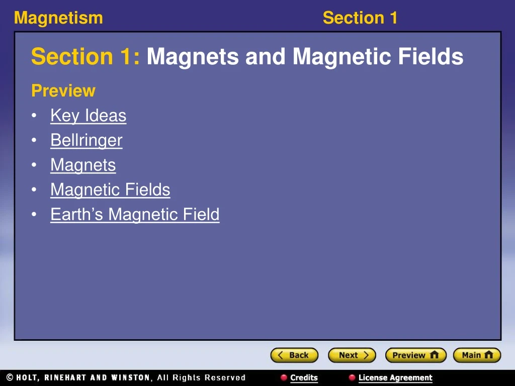 section 1 magnets and magnetic fields