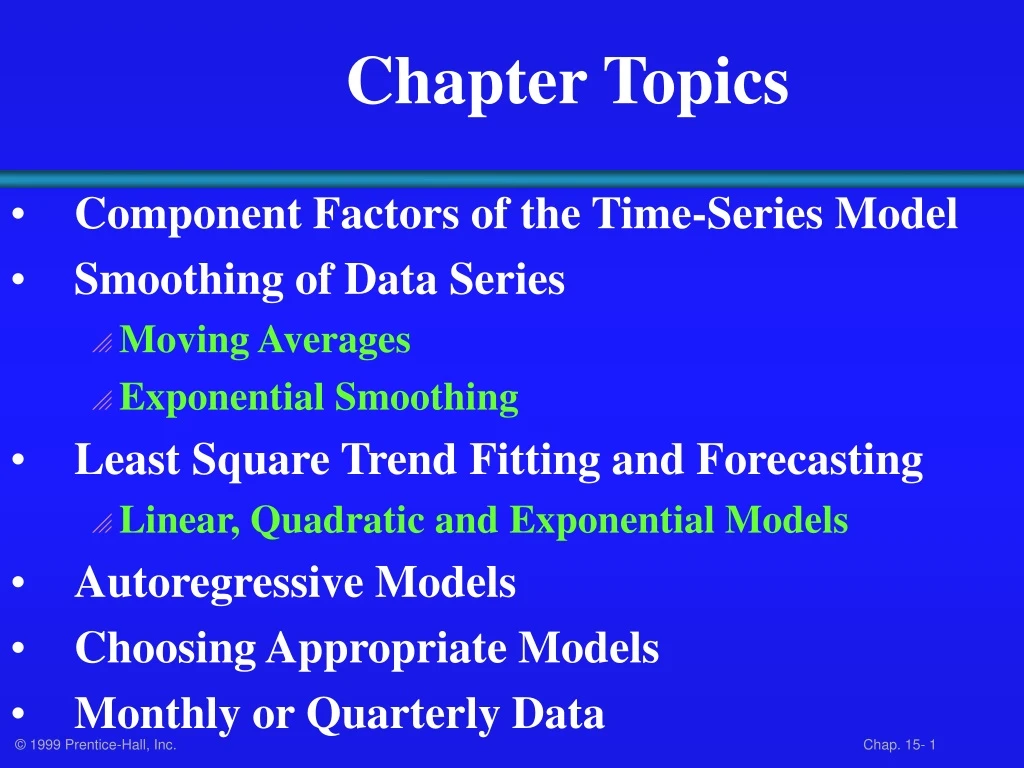 chapter topics