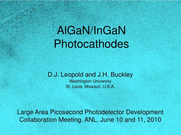 AlGaN/InGaN Photocathodes