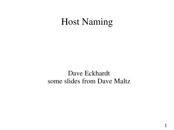 Host Naming