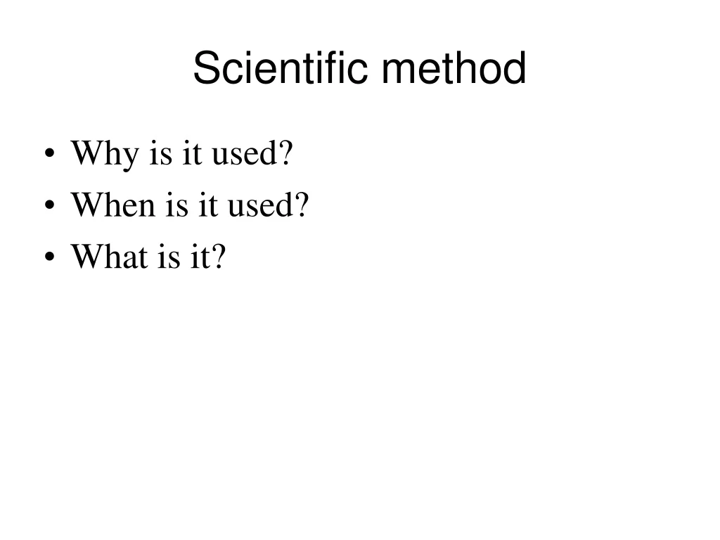 scientific method