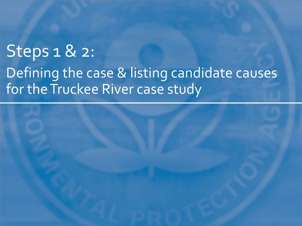 steps 1 2 defining the case listing candidate