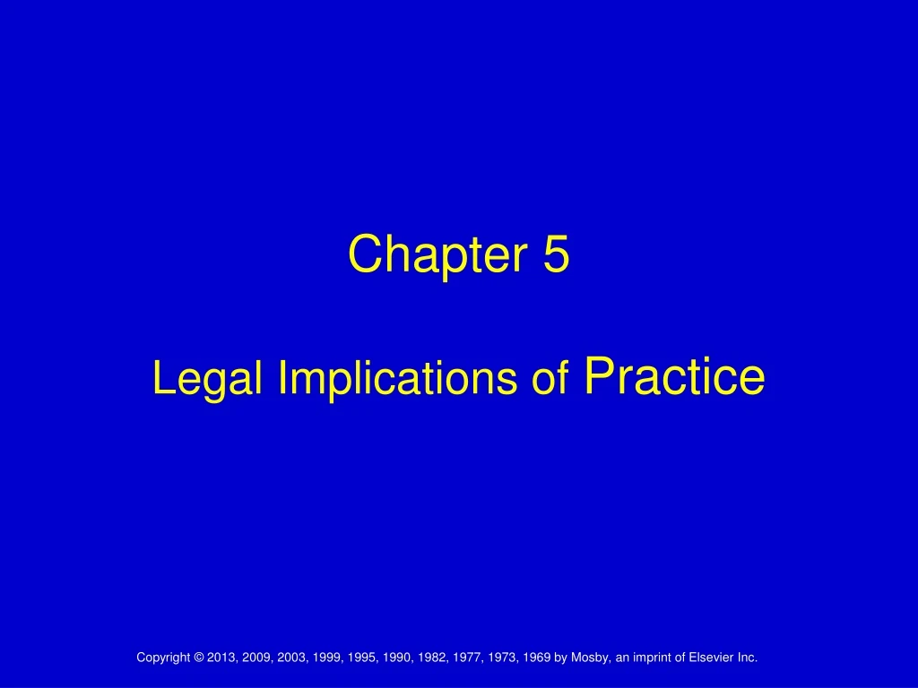 chapter 5 legal implications of practice