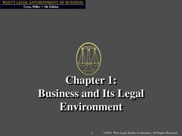 Chapter 1: Business and Its Legal Environment