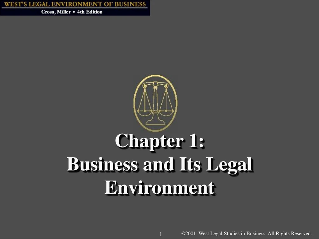 chapter 1 business and its legal environment