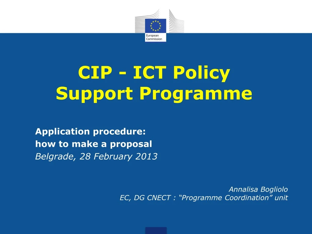 application procedure how to make a proposal belgrade 28 february 2013