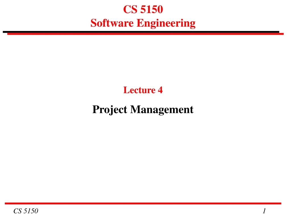 cs 5150 software engineering