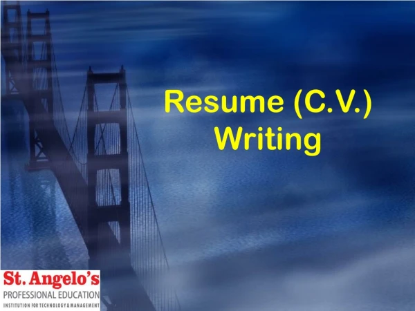 Resume (C.V.) Writing