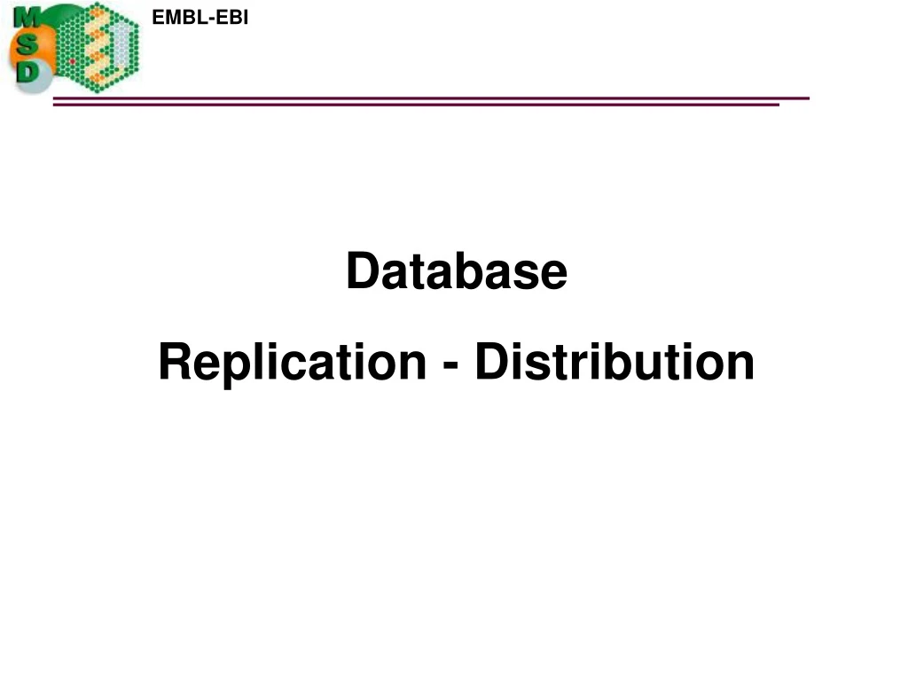 database replication distribution