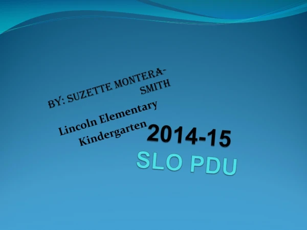2014-15 SLO PDU