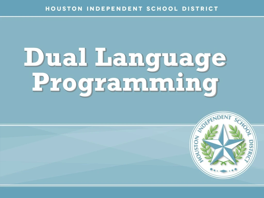 dual language programming