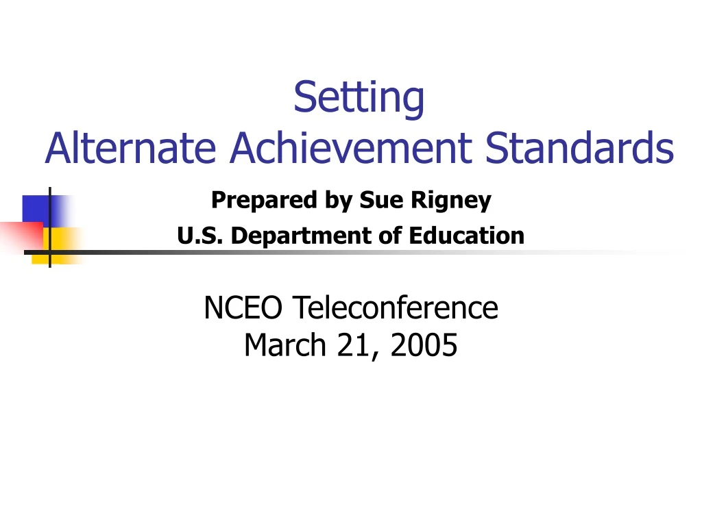 setting alternate achievement standards