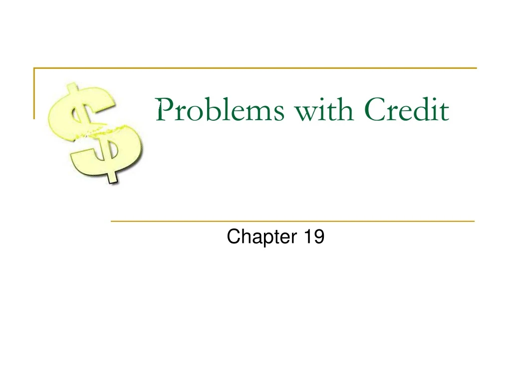 problems with credit