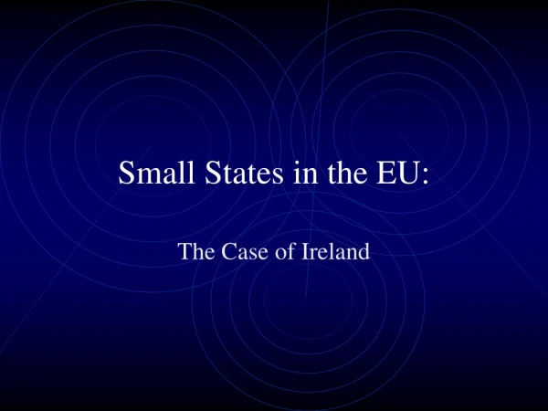 Small States in the EU: