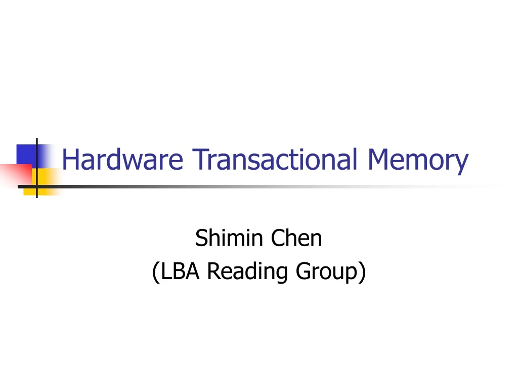 hardware transactional memory