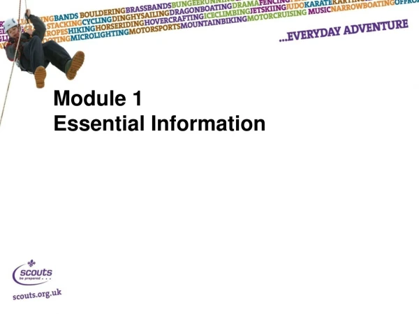 Module 1  Essential Information