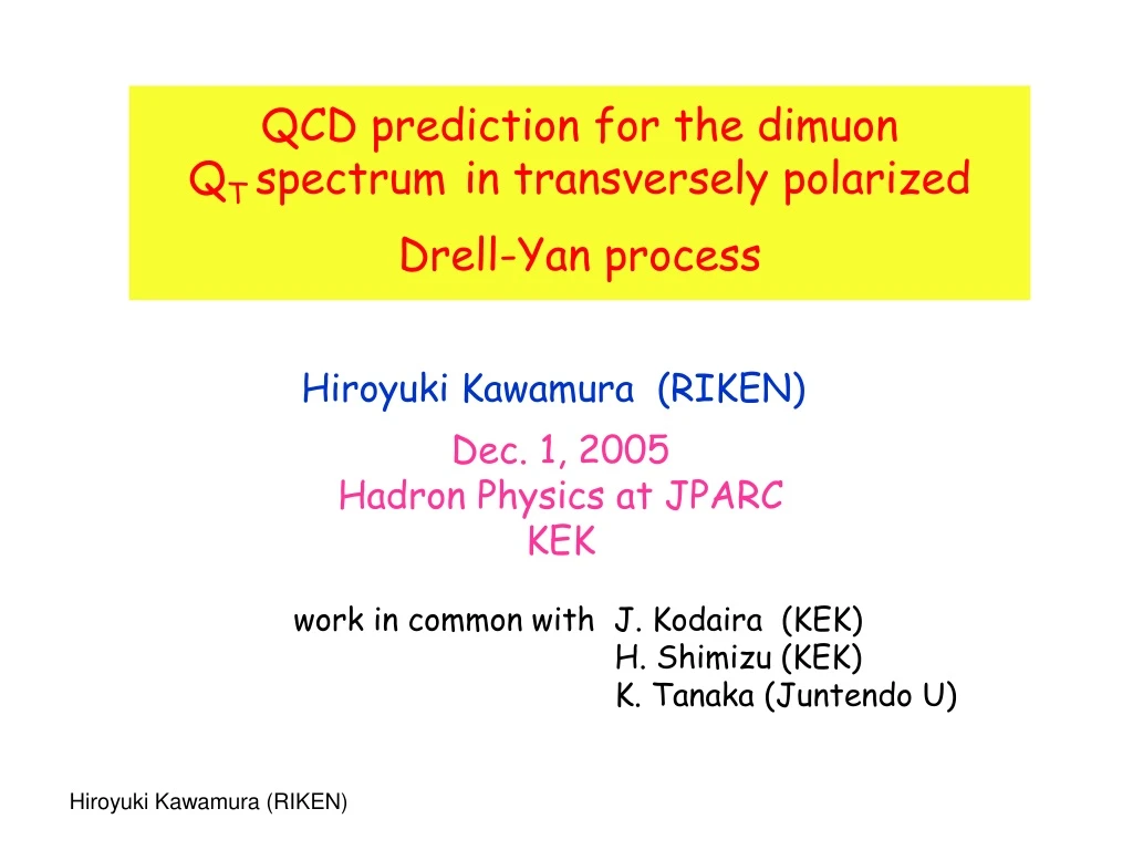 qcd prediction for the dimuon q t spectrum in transversely polarized drell yan process