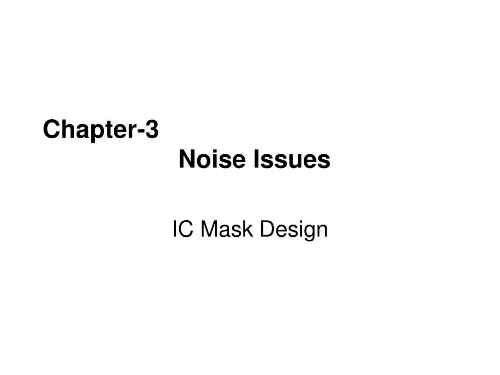 chapter 3 noise issues