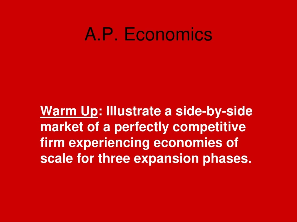 a p economics