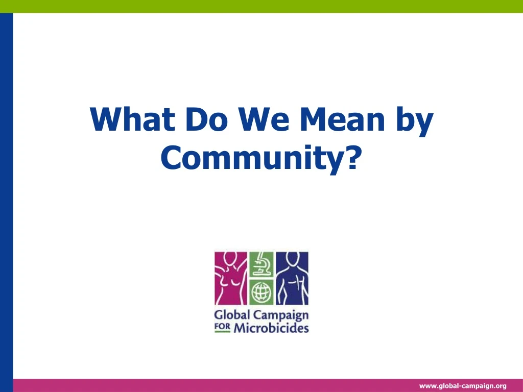what do we mean by community