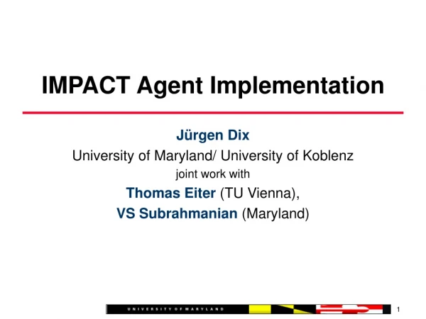 IMPACT Agent Implementation