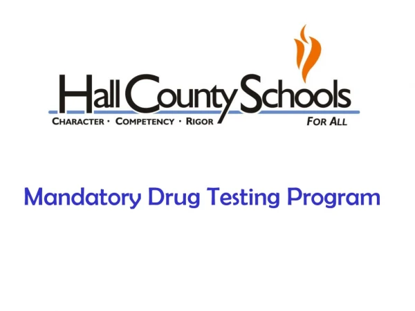 Mandatory Drug Testing Program