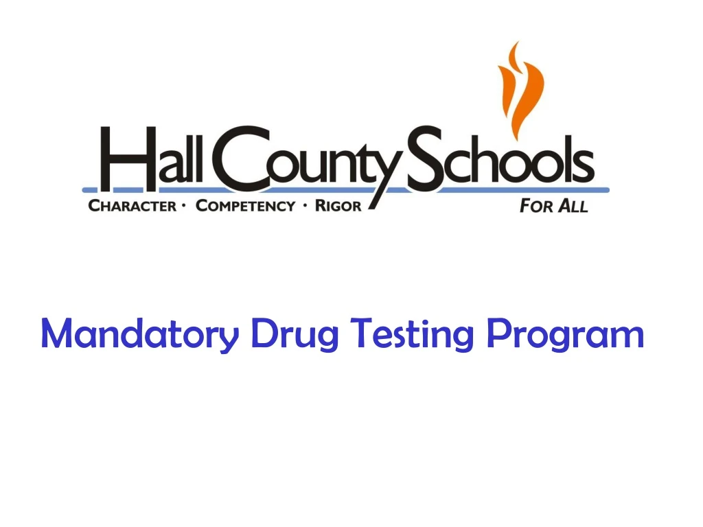 mandatory drug testing program