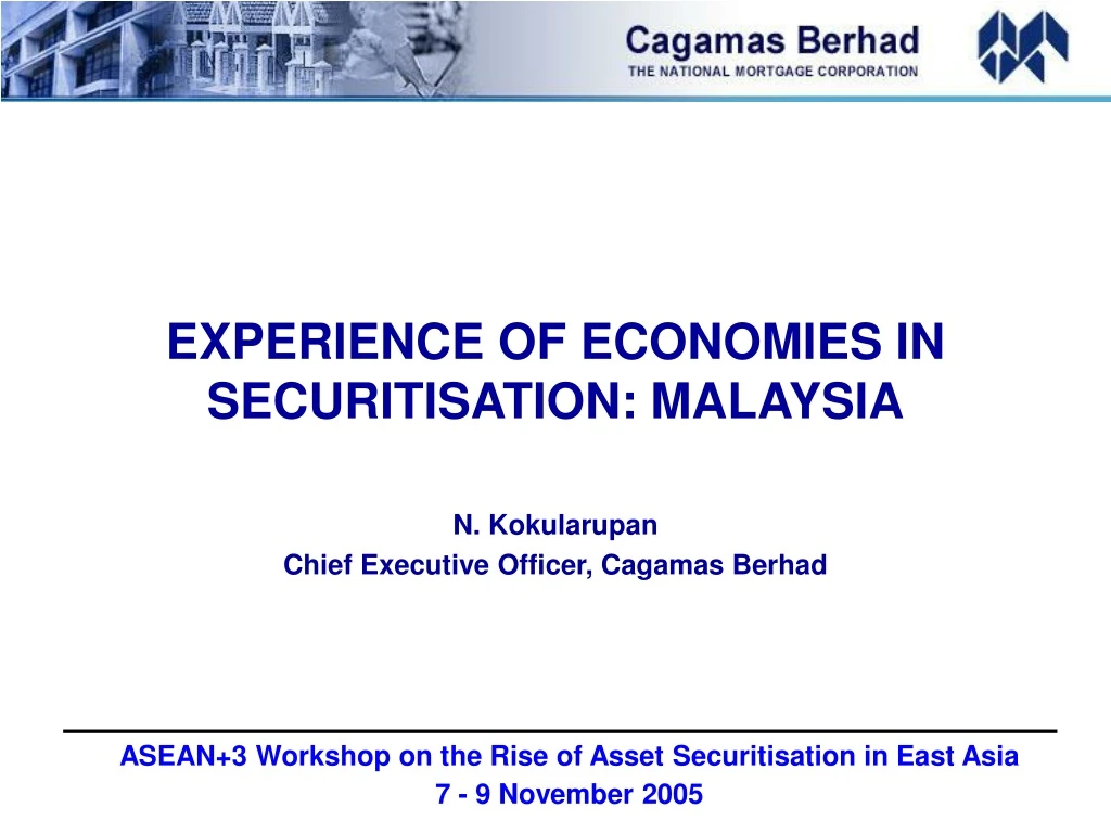 experience of economies in securitisation