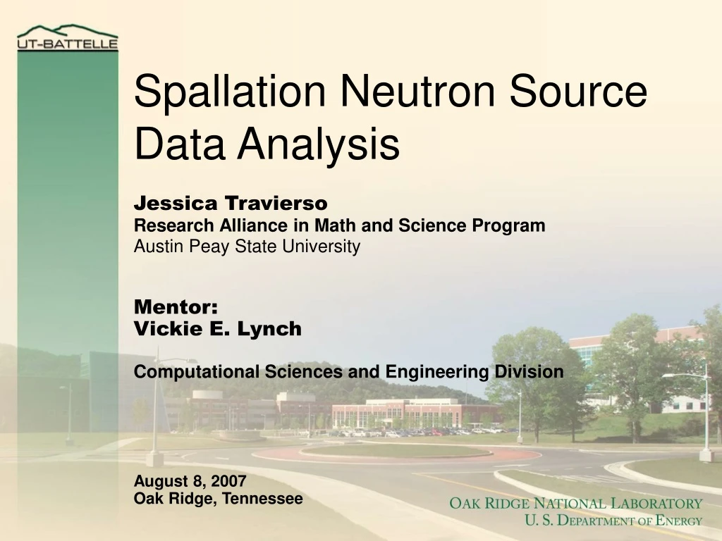 spallation neutron source data analysis