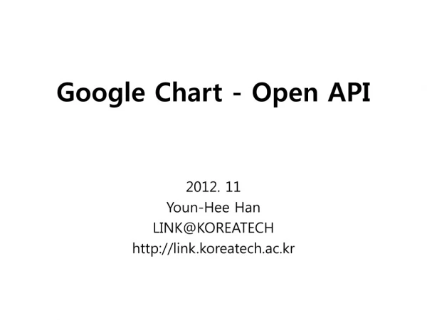 Google Chart - Open API