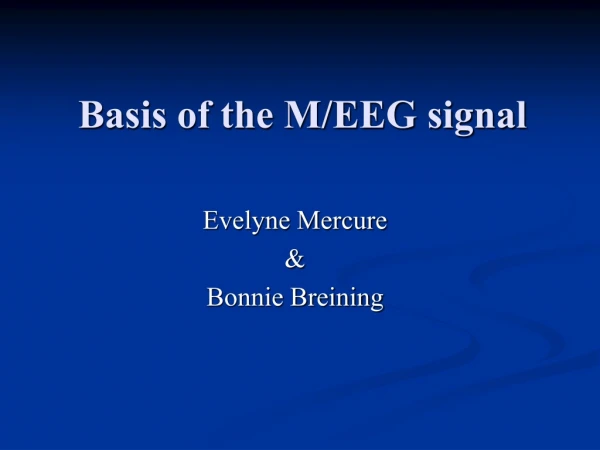 Basis of the M/EEG signal