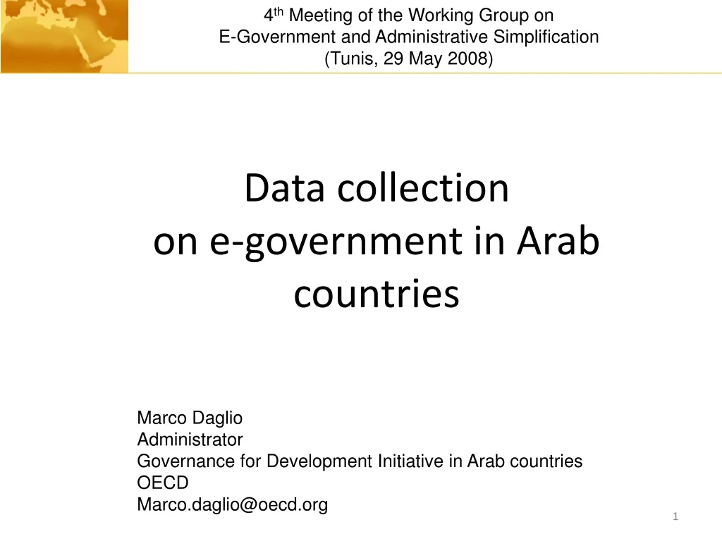 data collection on e government in arab countries