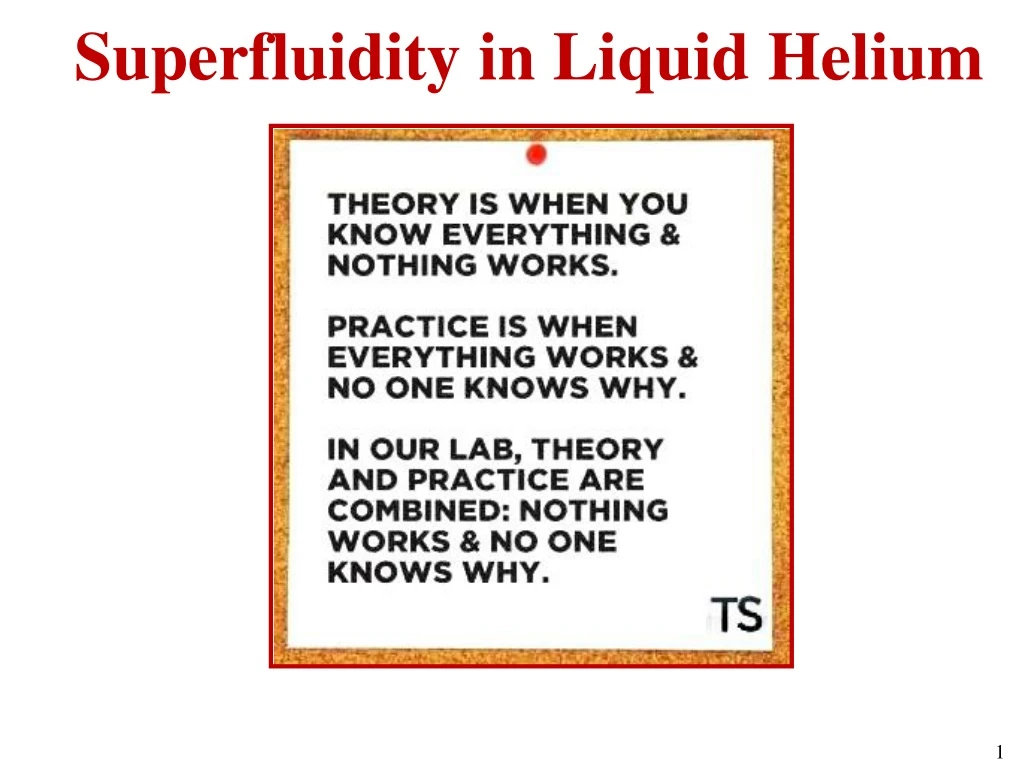 superfluidity in liquid helium