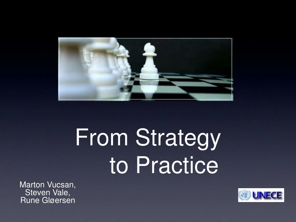 from strategy to practice