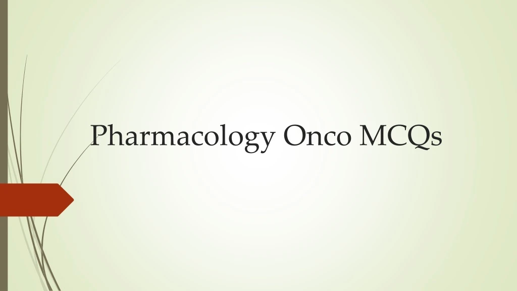 pharmacology onco mcqs