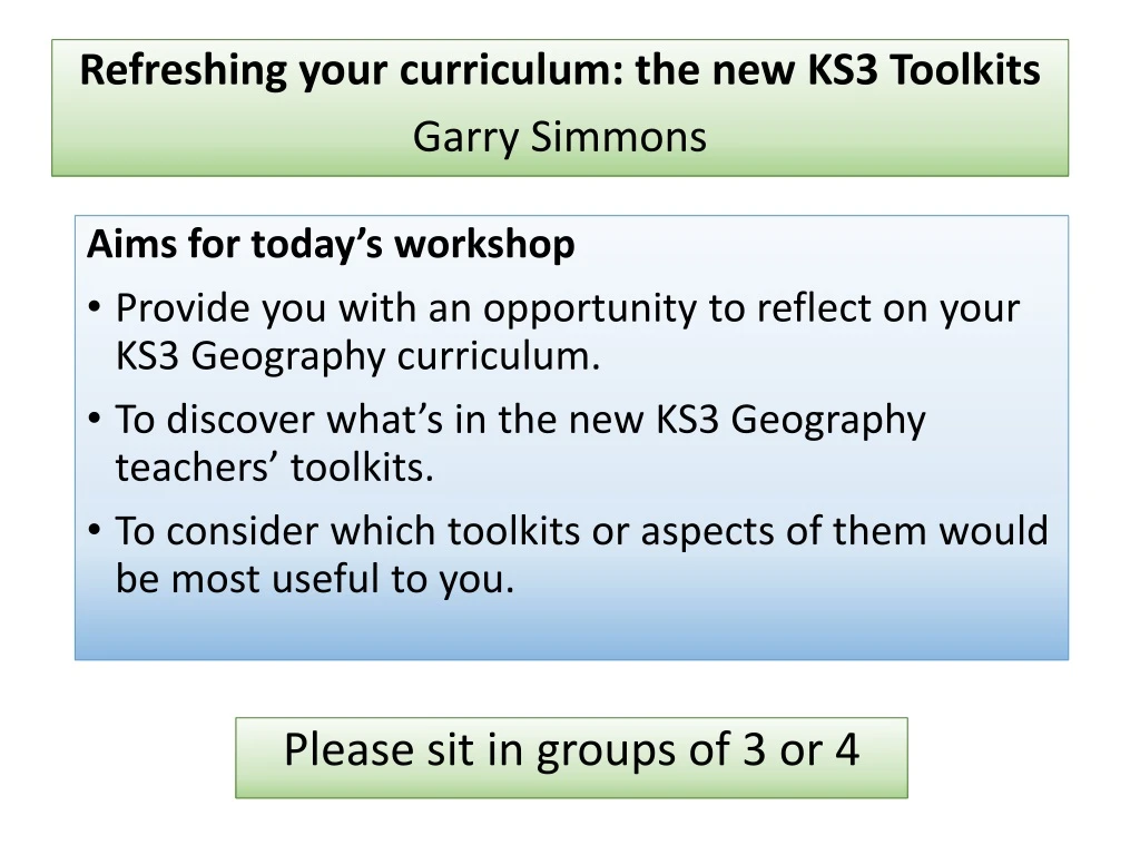 refreshing your curriculum the new ks3 toolkits