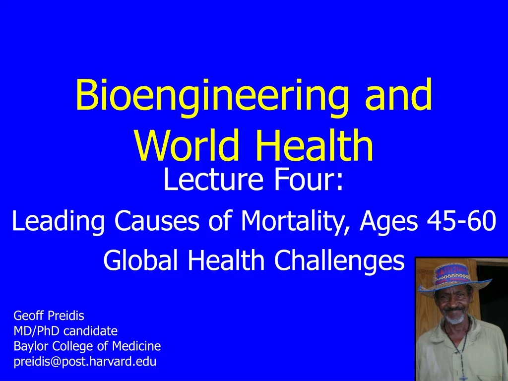 bioengineering and world health