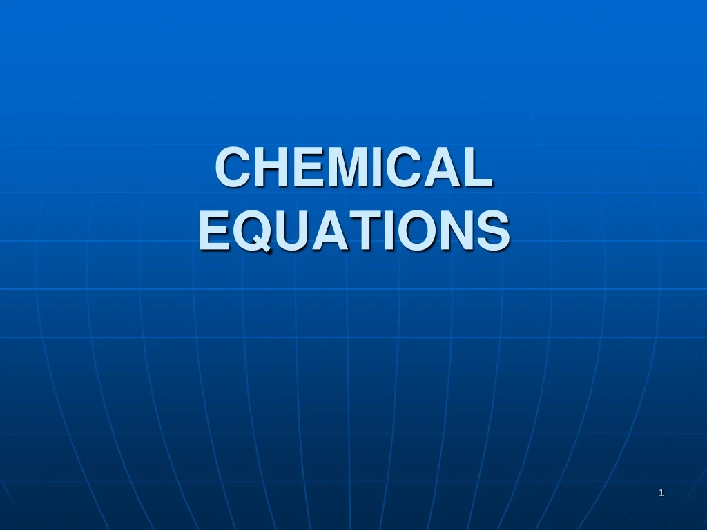 chemical equations